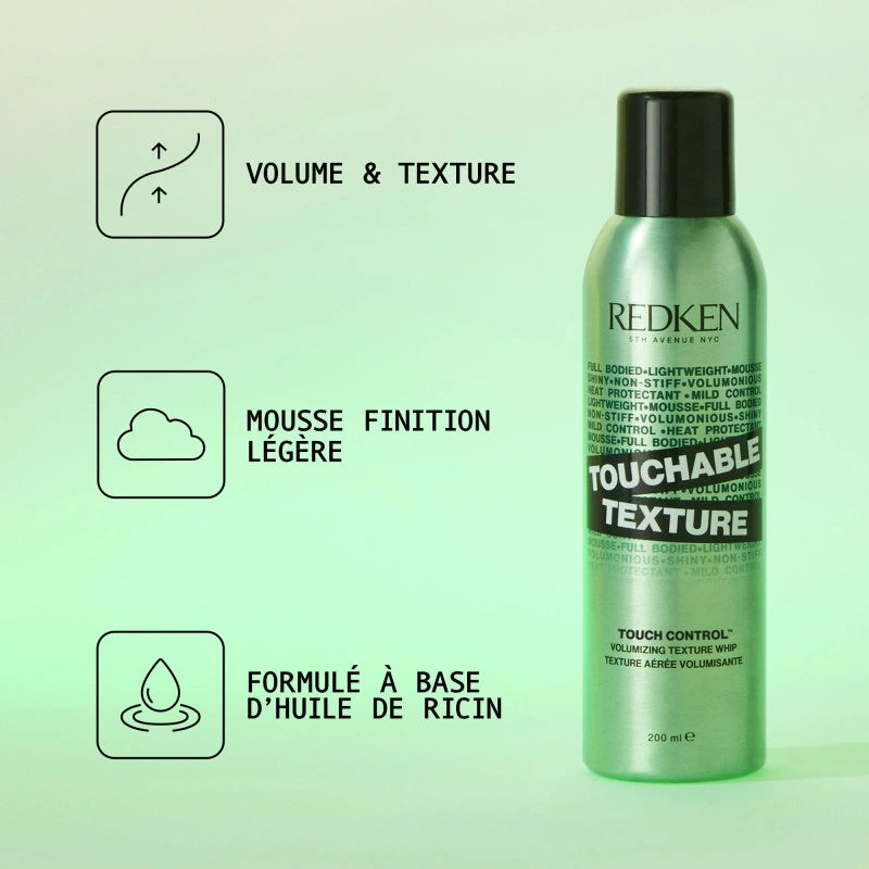 Mousse volumisante Touchable Texture Redken 200 ml